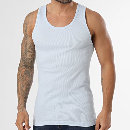 Calvin Klein - Lot De 3 Débardeurs Rib NB4036 Bleu Marine Bleu Clair Rouge