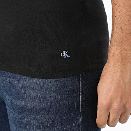 Calvin Klein - Lot De 3 Débardeurs 4184 Noir Blanc Bleu Clair