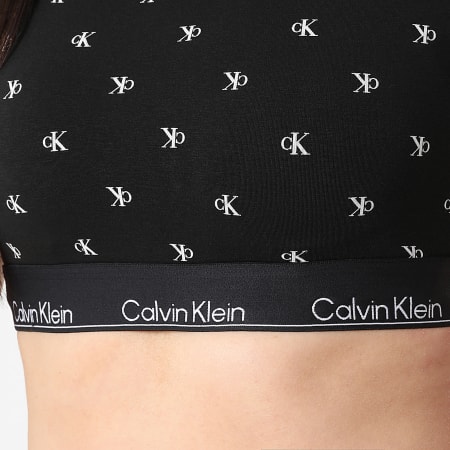 Calvin Klein - Tee Shirt Crop Femme 8495 Noir