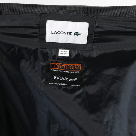 Lacoste - Jacke mit Reißverschluss Logo Bestickter Krokodil Ton in Ton Schwarz