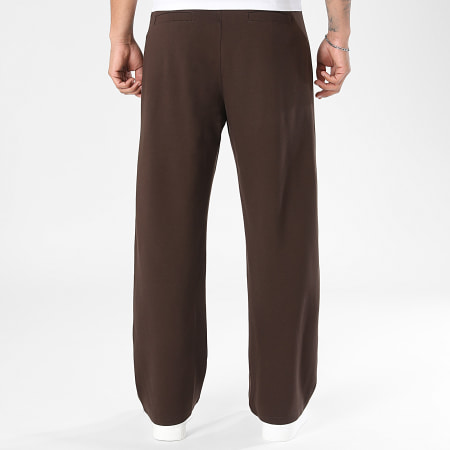 LBO - Pantalón Vestir Amplio Con Pliegues 2545 Marrón Chocolate