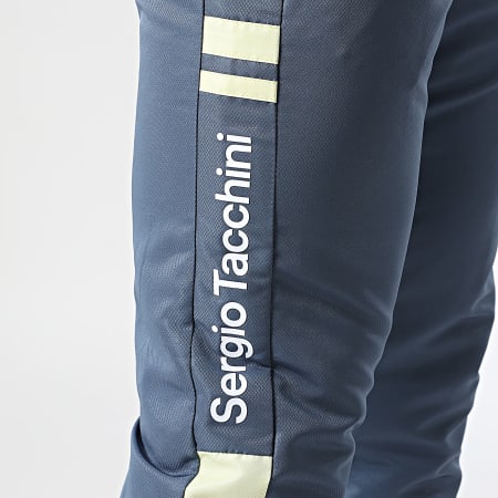 Sergio Tacchini - Ensemble Tee Shirt Et Jogging Prave Termoli 40845 41559 Gris Blanc Jaune