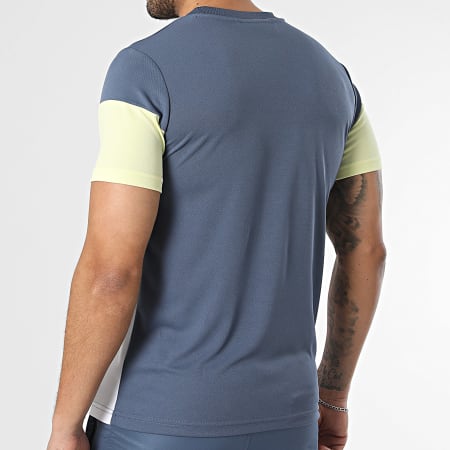 Sergio Tacchini - Ensemble Tee Shirt Et Jogging Prave Termoli 40845 41559 Gris Blanc Jaune