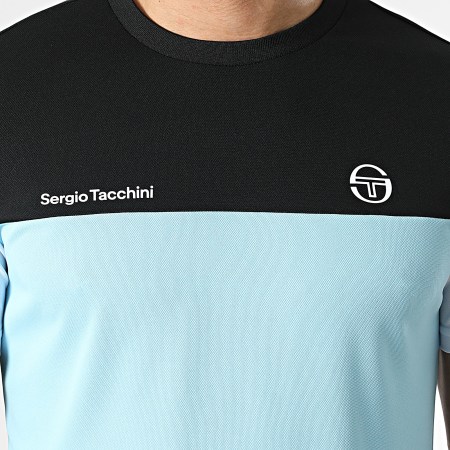 Sergio Tacchini - Ensemble Tee Shirt Et Jogging Prave Termoli 40845 41559 Noir Bleu Clair Blanc
