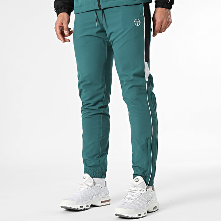Sergio Tacchini - Ensemble De Survêtement Caspio 41432 41433 Vert Noir Blanc