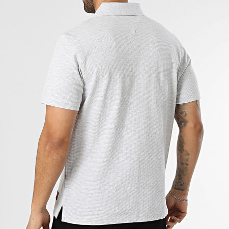 Tommy Jeans - Polo Manches Courtes Regular Fit Waffle 2703 Gris Chiné
