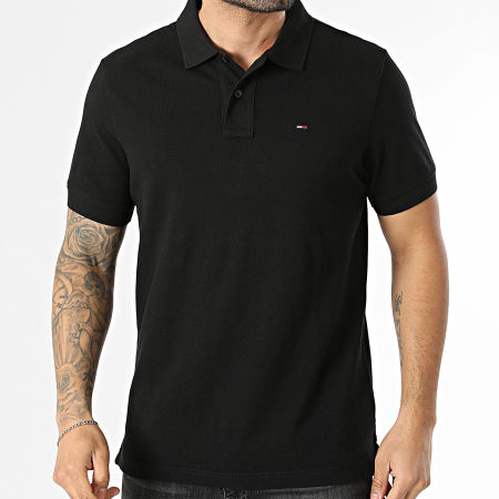 Tommy Jeans - Polo Manches Courtes Regular Fit Essential 2711 Noir