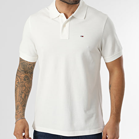 Tommy Jeans - Polo Manches Courtes Regular Fit Essential 2711 Beige Clair
