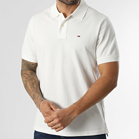 Tommy Jeans - Polo Manches Courtes Regular Fit Essential 2711 Beige Clair