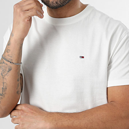 Tommy Jeans - Tee Shirt Regular Fit Small Flag 2504 Beige Clair