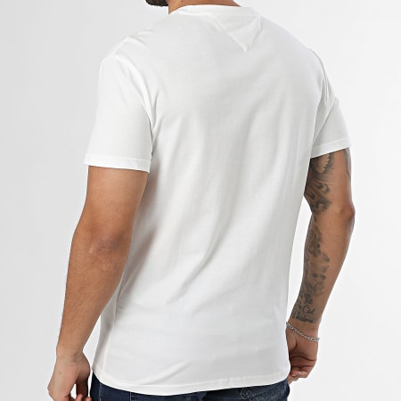 Tommy Jeans - Tee Shirt Regular Fit Small Flag 2504 Beige Clair