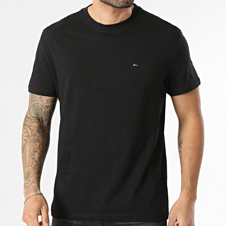 Tommy Jeans - Tee Shirt Regular Fit Small Flag 2504 Noir