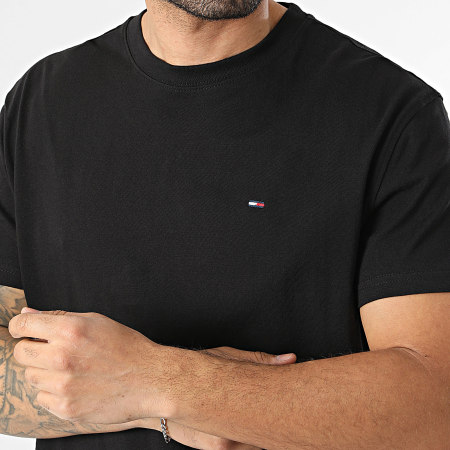 Tommy Jeans - Tee Shirt Regular Fit Small Flag 2504 Noir