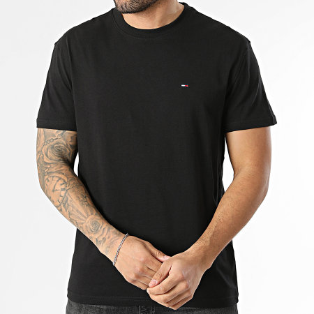 Tommy Jeans - Tee Shirt Regular Fit Small Flag 2504 Noir