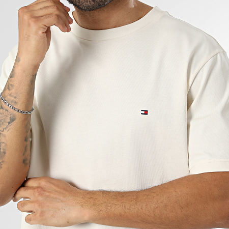 Tommy Hilfiger - Tee Shirt Relaxed Fit Flag 2382 Beige Clair