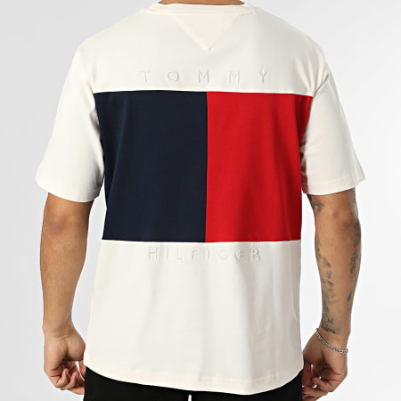 Tommy Hilfiger - Tee Shirt Relaxed Fit Flag 2382 Beige Clair