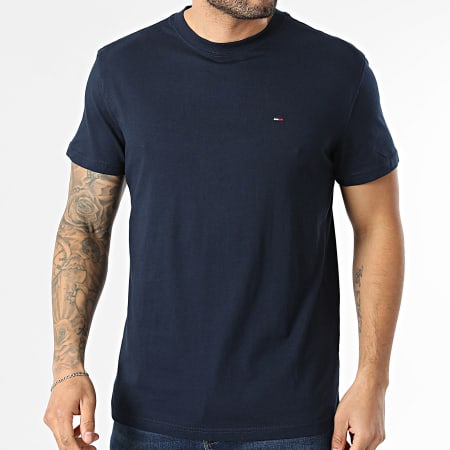 Tommy Jeans - Tee Shirt Regular Fit Small Flag 2504 Bleu Marine