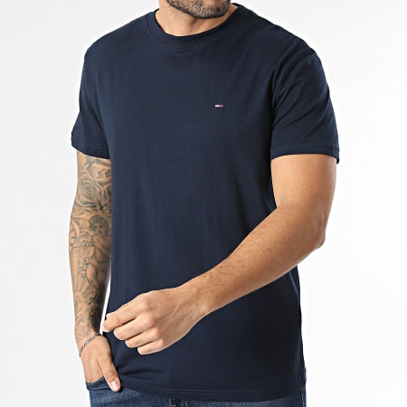 Tommy Jeans - Tee Shirt Regular Fit Small Flag 2504 Bleu Marine