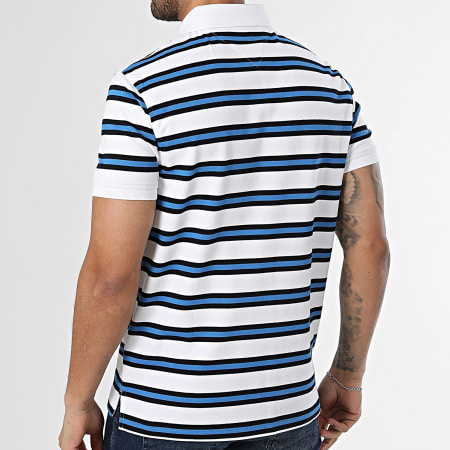 Tommy Hilfiger - Polo Manches Courtes Regular Fit 1985 7770 Blanc Bleu Marine Bleu Roi