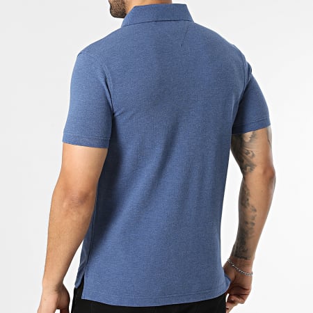 Tommy Hilfiger - Polo Manches Courtes Slim 1985 7771 Bleu Marine Chiné