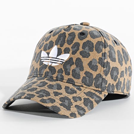 Adidas Originals - Casquette Leo JW8034 Camel Noir Léopard
