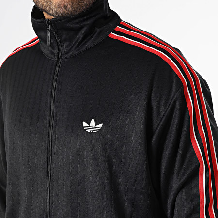 Adidas Originals - Veste Zippée A Bandes Firebird KD6292 Noir Rouge