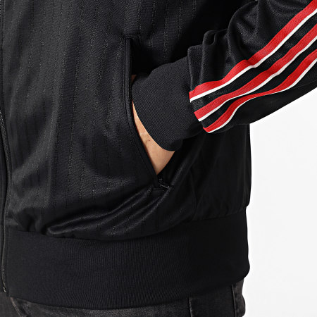 Adidas Originals - Veste Zippée A Bandes Firebird KD6292 Noir Rouge