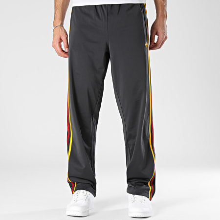 Adidas Originals - Pantalon Jogging A Bandes Firebird TP KD3831 Gris Anthracite Bordeaux Jaune