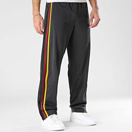 Adidas Originals - Pantalon Jogging A Bandes Firebird TP KD3831 Gris Anthracite Bordeaux Jaune