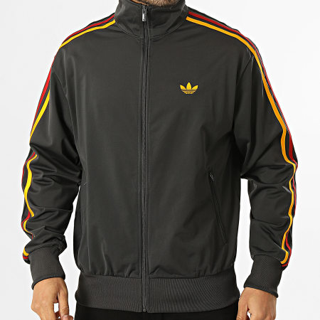 Adidas Originals - Veste Zippée A Bandes Firebird KD3842 Gris Anthracite