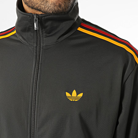 Adidas Originals - Veste Zippée A Bandes Firebird KD3842 Gris Anthracite