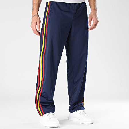 Adidas Originals - Pantalon Jogging A Bandes Firebird TP KD3836 Bleu Marine Bordeaux Jaune