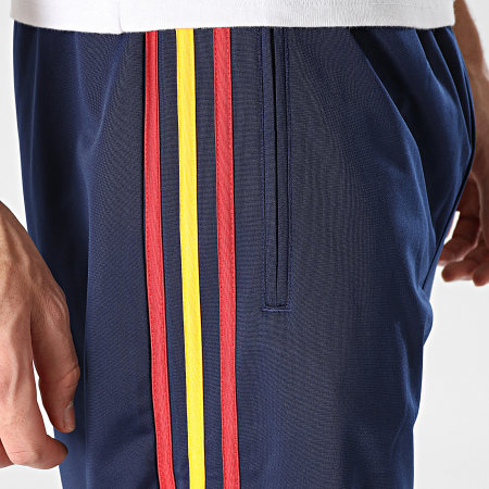 Adidas Originals - Pantalon Jogging A Bandes Firebird TP KD3836 Bleu Marine Bordeaux Jaune