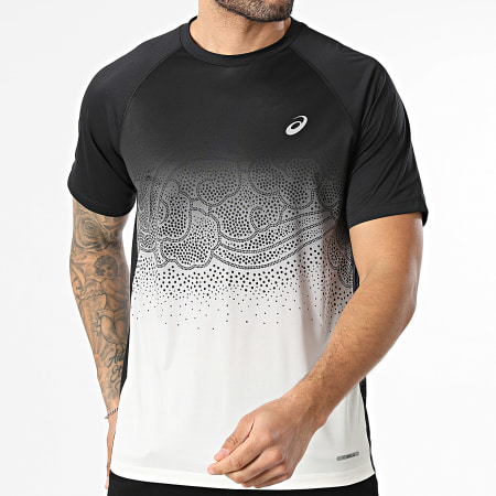 Asics - Camisola Regular Fit Road Fade 2011D512 Preto Bege Degradê