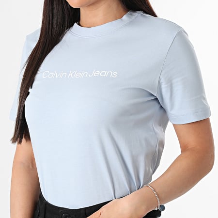 Calvin Klein - Camiseta Mujer 7C912 Azul Claro