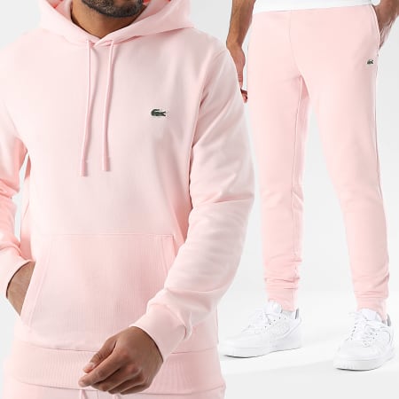 Lacoste - Ensemble De Survetement Logo Brodé Crocodile Rose