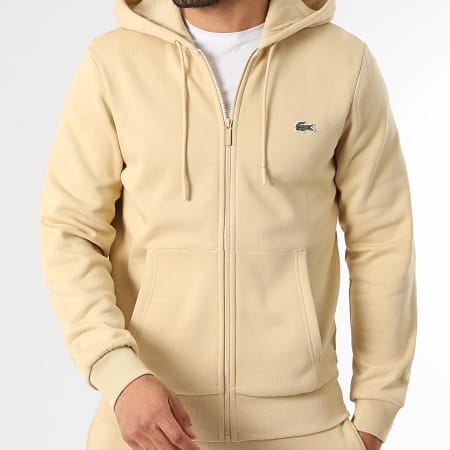 Lacoste - Ensemble De Survetement Logo Brodé Crocodile Beige