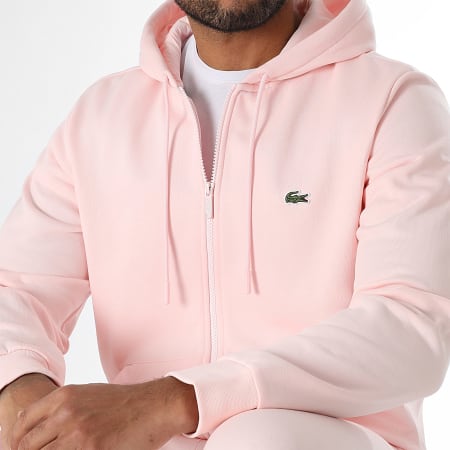 Lacoste - Ensemble De Survetement Logo Brodé Crocodile Rose