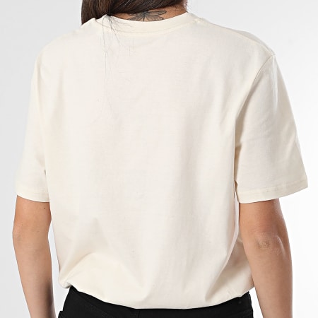 Luxury Lovers - Camiseta oversize mujer Khaki Heart Embroidery beige