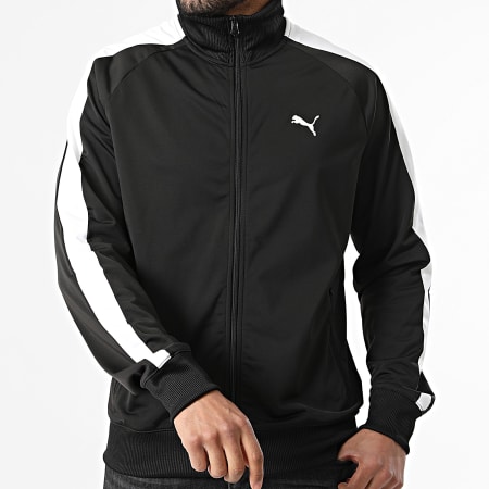 Puma - Jass Met Rits En Strepen Essential T7 Poly 692462 Zwart Wit