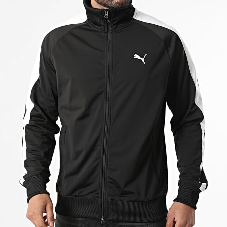 Puma - Jass Met Rits En Strepen Essential T7 Poly 692462 Zwart Wit