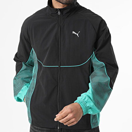 Puma - Jas Met Rits Pumatech-X Track 634425 Zwart Groen