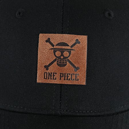 One Piece - Casquette Patch Cuir Noir