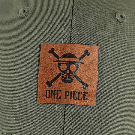 One Piece - Casquette Patch Cuir Vert Kaki