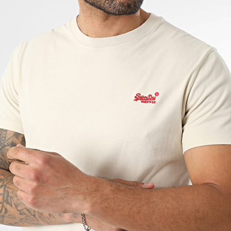 Superdry - Camiseta Essential Logo Embroidery M1011245A Beige