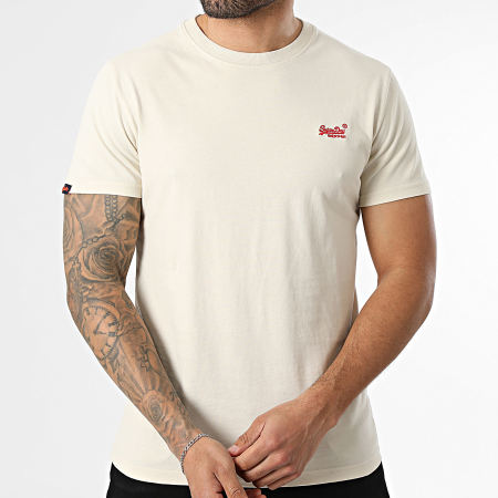 Superdry - Camiseta Essential Logo Embroidery M1011245A Beige