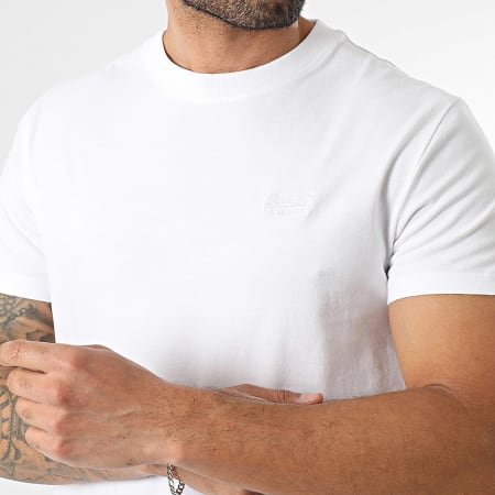 Superdry - Camiseta Essential Logo Bordado M1011245A Blanco