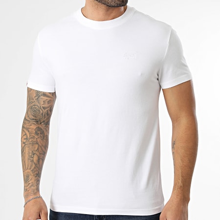 Superdry - Camiseta Essential Logo Bordado M1011245A Blanco