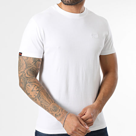 Superdry - Camiseta Essential Logo Bordado M1011245A Blanco