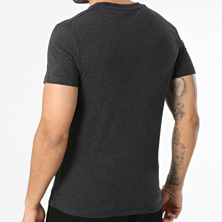 Superdry - Camiseta Essential Logo Bordado M1011245A Negro Jaspeado